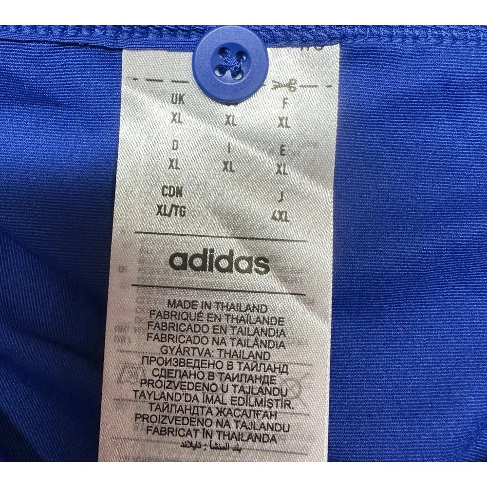NWT Adidas Aeroready Royal Blue Button Up Polo Shirt Drake Basketball Men's XL‎
